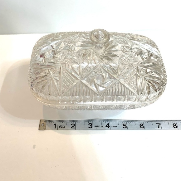Vtg Deco Acrylic Lucite Plastic Oblong Trinket Jewelry Lidded Storage Box - Picture 4 of 7